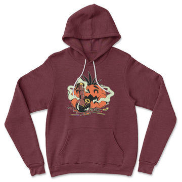 Baked Pumpkin Hoodie in Heather Maroon color